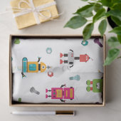 Niedliche mehrfarbige Roboter Kids Roboter Muster Seidenpapier (Geschenk)