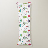 Niedliche mehrfarbige Roboter Kids Roboter Muster Seitenschläferkissen (Vorderseite Vertikal)