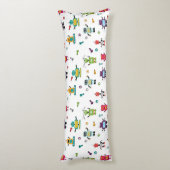 Niedliche mehrfarbige Roboter Kids Roboter Muster Seitenschläferkissen (Rückseite (Vertikal))