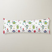 Niedliche mehrfarbige Roboter Kids Roboter Muster Seitenschläferkissen (Vorderseite)