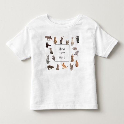 Niedliche, mehrkätzige Katzen Adortierbarer, benut Kleinkind T-shirt (Vorderseite)