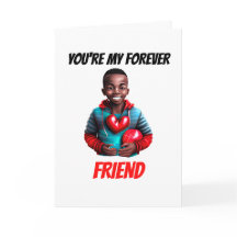 Niedliche Melanin-Junge für immer Freundinnen