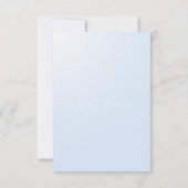 Niedliche Meldung Blue Balloon Baby Dusche Dankeskarte (Rückseite)