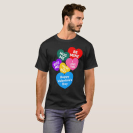 Niedliche Meldungen zur Liebe am farbigen Valentin T-Shirt