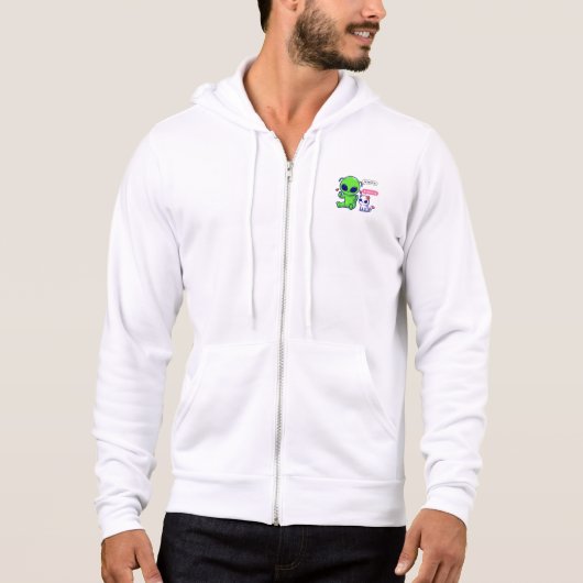 NIEDLICHE MEOKATZE MIT ALIEN HOODIE (Vorderseite)