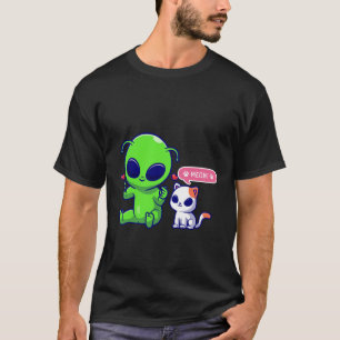 NIEDLICHE MEOKATZE MIT ALIEN T-Shirt