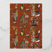 Niedliche Mercosur Mushroom House Weihnachtsfeier Folieneinladung (Rückseite)