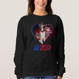 Niedliche Merica Borzoi & US Flag Sonnenbrille 4. Sweatshirt