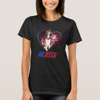 Niedliche Merica Borzoi & US Flag Sonnenbrille 4. T-Shirt