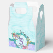 Niedliche Mermaid Aquamarin & Lila Mermaid Geburts Geschenkschachtel (Geöffnet)