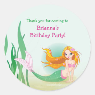 Niedliche Mermaid-Aufkleber Runder Aufkleber
