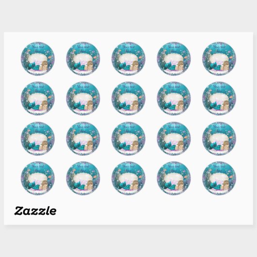 Niedliche Mermaid Baby Shower Stickers (Blatt)