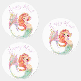 NIEDLICHE MERMAID BABY SHOWER White Labels Etiketten