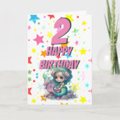 Niedliche Mermaid Brthday Card Karte (Vorderseite)