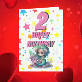 Niedliche Mermaid Brthday Card Karte