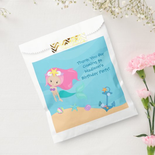 Niedliche Mermaid Geburtstagspartei Custom Kids Geschenktütchen (Versiegelt)