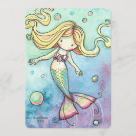 Niedliche Mermaid Geburtstagsparty lädt zu Mädchen Einladung