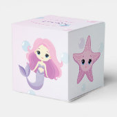 Niedliche Mermaid Girl Birthday Party Geschenkschachtel (Rückseite)