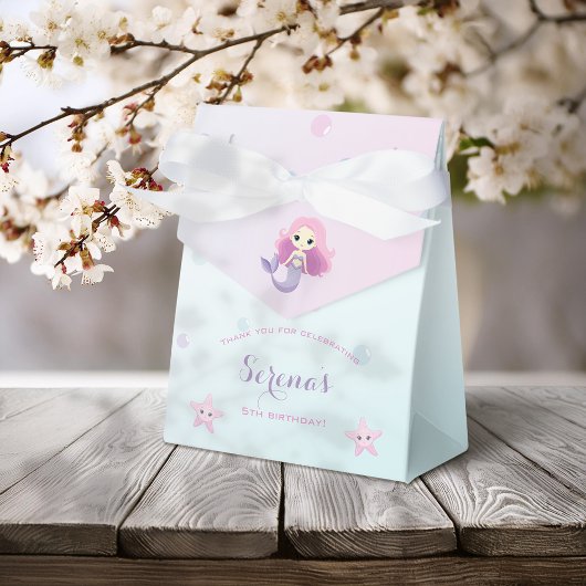 Niedliche Mermaid Girl Birthday Party Geschenkschachtel