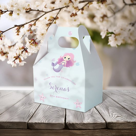 Niedliche Mermaid Girl Birthday Party Geschenkschachtel