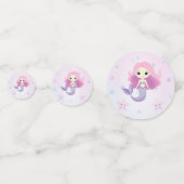 Niedliche Mermaid Girl Birthday Party Konfetti (Vorderseiten)