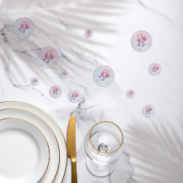 Niedliche Mermaid Girl Birthday Party Konfetti