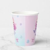 Niedliche Mermaid Girl Birthday Party Pappbecher (Rechts)