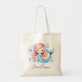 Niedliche Mermaid Girly Personalisiert Tote Bag Tragetasche (Vorne)