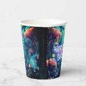 Niedliche Mermaid Kid Geburtstagsparty Einladung Pappbecher (Rechts)