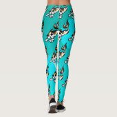 NIEDLICHE MERMAID KITTY CAT TURQUOISCH LEGGINGS (Rückseite)