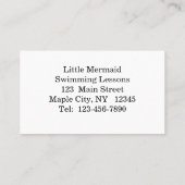 Niedliche Mermaid mit Seepferd-Visitenkarte Visitenkarte (Rückseite)