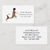 Niedliche Mermaid mit Seepferd-Visitenkarte Visitenkarte (Vorne/Hinten)