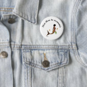 Niedliche Mermaid mit Seepferde Button Button (Beispiel)