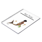 Niedliche Mermaid mit Seepferde SpiralNotebook Notizblock (Linke Seite)