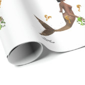 Niedliche Mermaid mit Seepferden Geschenkpapier (Rolleneckpunkt)