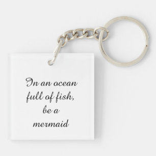 Niedliche Mermaid mit Seepferden Schlüsselkette Schlüsselanhänger
