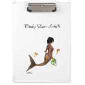 Niedliche Mermaid mit Seepferden Zwischenablage Klemmbrett (Vorderseite)