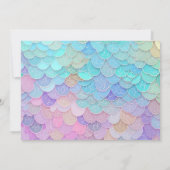 Niedliche Mermaid Ocean Beach Geburtstagsfeier Einladung (Rückseite)