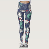 Niedliche Mermaid Pattern Leggings (Vorderseite)