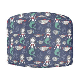 Niedliche Mermaid Pattern Poufs Hocker