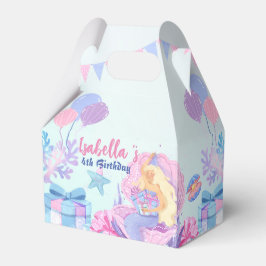 Niedliche Mermaid Rainbow Watercolor Geburtstagspa Geschenkschachtel