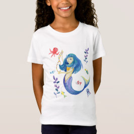 Niedliche Mermaid-Unterwasser T-Shirt