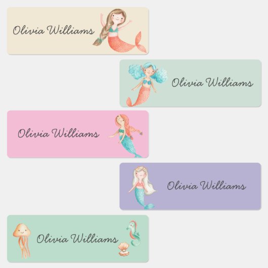Niedliche Mermaids Tageskursname Kleidung Etiketten (Gruppe)
