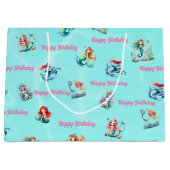 Niedliche Mermaids Theme Geschenktasche für Kinder Große Geschenktüte (Vorderseite)