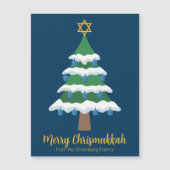 Niedliche Merry Chrismukkah Tree Magnet-Karten Magnetkarte (Vorderseite)