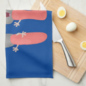 Niedliche Messergabel und Löffelbesteck Cartoon Geschirrtuch (Viertel Falte)