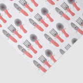 Niedliche Messergabel und Löffelbesteck Cartoon Seidenpapier (Ausschnitt)