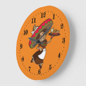 Niedliche mexikanische Damendekoration Große Wanduhr (Winkel)