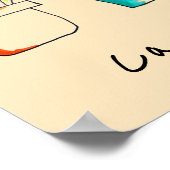 Niedliche mexikanische Illustrationskunst Poster (Ecke)