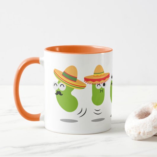 Niedliche mexikanische Kaffee-Tasse der Tasse (Mit Donut)